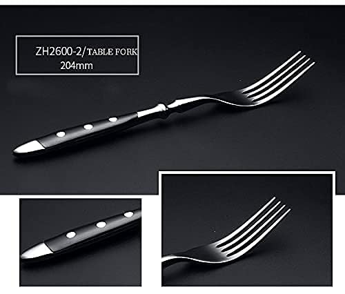 HOMECHAN 20-Piece Vintage Silverware Set with Black Bakelite Handles - Elegant Flatware for Home Kitchen & Special Occasions, Dishwasher Safe (Includes Forks, Spoons & Knives)
