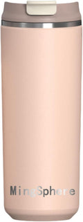 Skiennix Travel Coffee Mug - 16 oz Insulated Tumbler | Leak-Proof Stainless Steel Cup in Pink