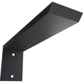 2 1/2"W x 10"D x 4"H Hidden Support Steel Heavy Duty Bracket w/Back Plate, Powder Coated Black