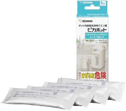 Pikapot Electric Dispensing Pot Cleaner and Descaler, 8 Packets with an original multi-cloth.