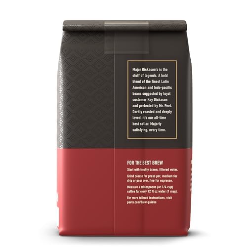 Peet's Coffee USDA Organic Dark Roast Ground Coffee - 100% Arabica French Roast, 18 Ounce Bag