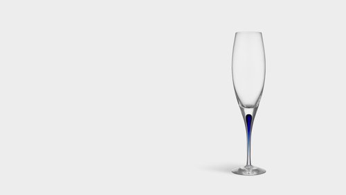 Orrefors Intermezzo Blue 7 Ounce Champagne Flute