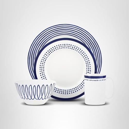 Kate Spade New York Charlotte Street East 4 Piece Place Setting,Blue