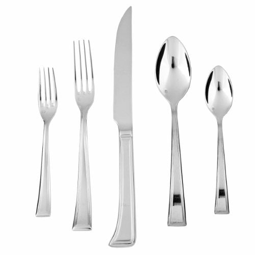 Fortessa Pantheon 18/10 Stainless Steel Flatware Table Fork, Set of 12, Silver
