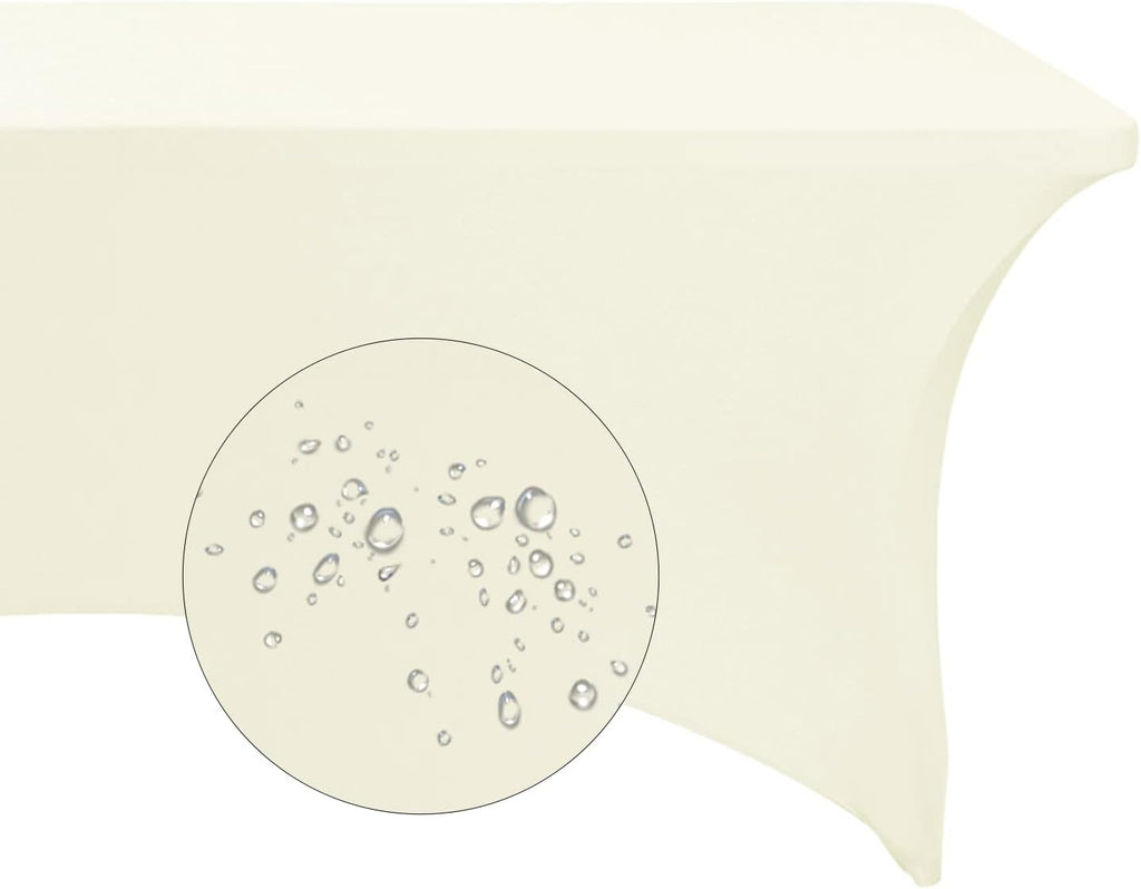 Spandex 4ft Waterproof Table Cover - Ivory | Perfect for Parties, Weddings & Events