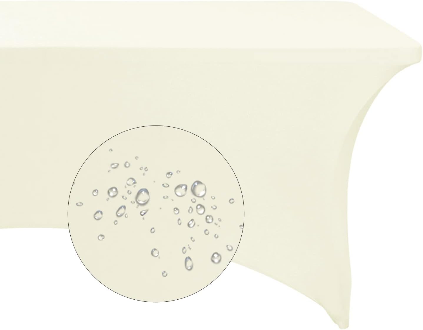 Spandex 4ft Waterproof Table Cover - Ivory | Perfect for Parties, Weddings & Events