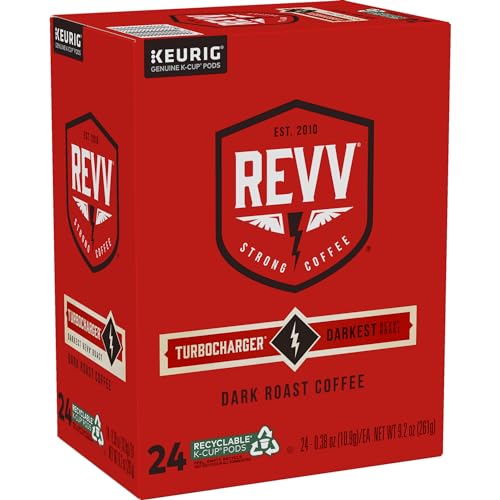 REVV Turbocharger Keurig Single-Serve K-Cup Pods, Dark Roast Coffee, 96 Count