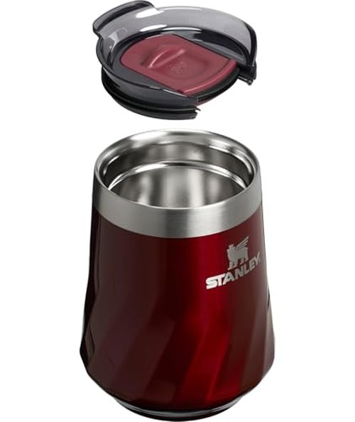 STANLEY Reserve Wine Tumbler | 11 oz Stainless Steel Travel Mug For Wine, Cocktails, Soda | Keeps Drinks Cold for Hours | BPA-Free | Garnet Shine