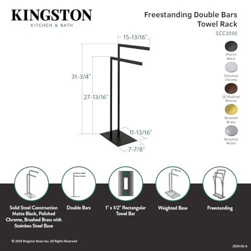 Kingston Brass SCC3095 Edenscape Freestanding Towel-Rack, Oil Rubbed Bronze