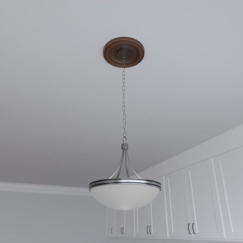 10"OD x 3 1/2"ID x 1 1/8"P Traditional Thermoformed PVC Ceiling Medallion (Fits Canopies up to 5 1/2"), Universal Aged Metallic Rust