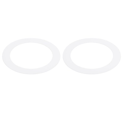 PATIKIL Metal Goof Trim Ring, 2 Pcs 6.69" OD 4.25" ID Circular Ceiling Light Trims Ring Recessed Light Cover Ring for Recessed Can Downlight, White