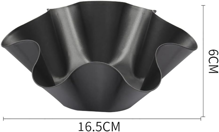 Skiennix Non-Stick Baking Bowls - Tortilla Bowl Maker Carbon Steel Molds | Black Salad Bowl Pans