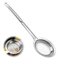 Fat Skimmer Spoon Filter Grease Foam Fine Mesh Stainless Steel Sieve Colander, Fry Oil Filter for Cooking Extra Fine Strainer with Handle Handheld Sieve Spoon for Food Strainer Kitchen Gadget (Medium)