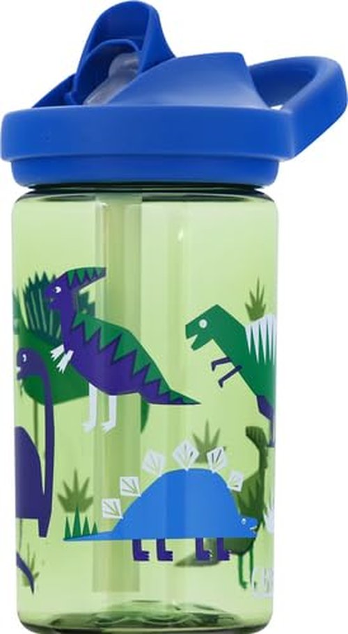 CamelBak Eddy+ Kids Bite Valve Straw Tritan Renew Water Bottle Green, 14oz