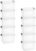Superio Storage Bins - 10 Pack Clear Organizing Boxes | 2.5 Qt Stackable, BPA-Free & Odor-Free