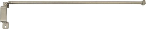 Brent Swing Arm Curtain Rod - Heavy Duty Stainless Steel - Fits Windows 20" to 36" - Nickel Finish