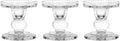 Regine Switzerland Glass Candlestick Set - Elegant Crystal Holders for Weddings & Home Decor | 3-Piece Clear Design