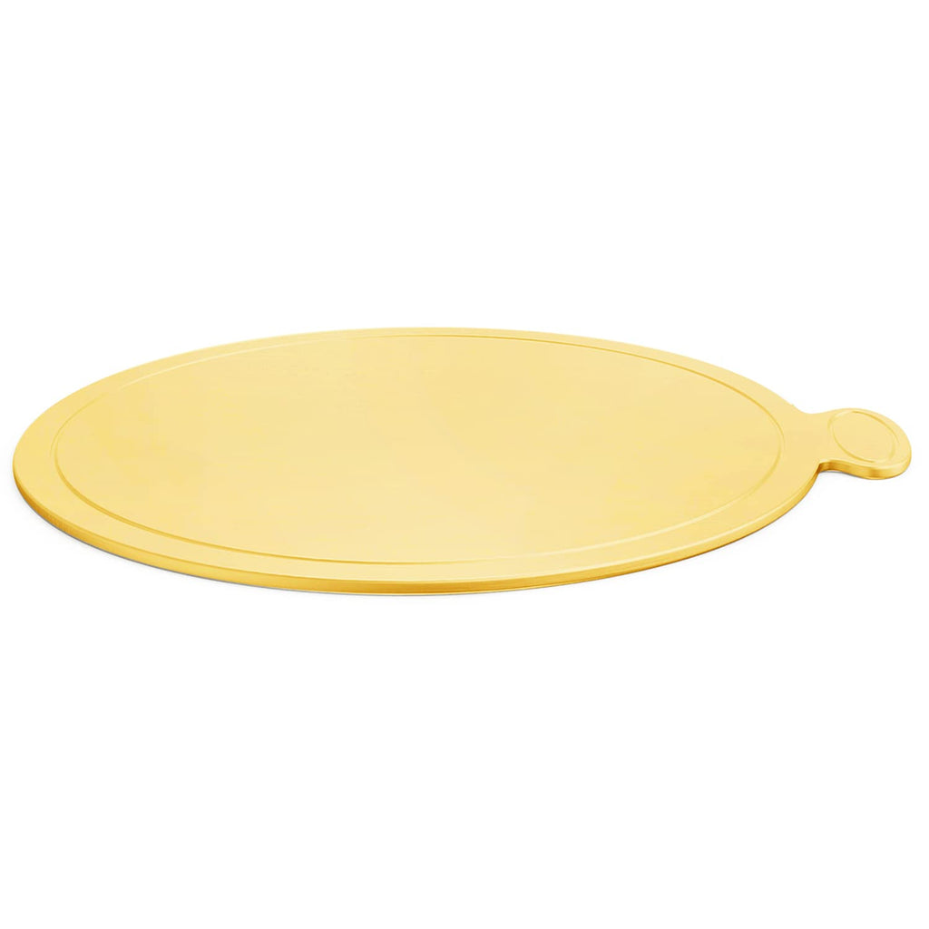 200 Pcs 3.1 Inch Mini Cake Boards Mousse Cupcake Base for Wedding Birthday Party Mousse Cupcake Dessert Displays Tray, Gold 8cm