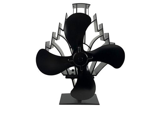 Heat Powered Stove Fan – 14" 4-Blade Non-Electric Thermal Fan for Wood, Pellet, & Log Burners | 348 CFM Airflow, Silent Operation | Freedom Stoves Compatible