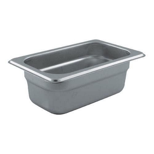 Winco 1/9 Size 2.5" Deep Metal Food Pan/Steam Table Pan, Anti-Jam, 23 Gauge
