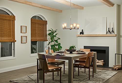 Kichler Stamos 5-Light Chandelier, Modern Ceiling Light Fixture for Living Room, Dining Room, Bedroom, or Foyer, In Brushed Nickel, (24" W x 15")