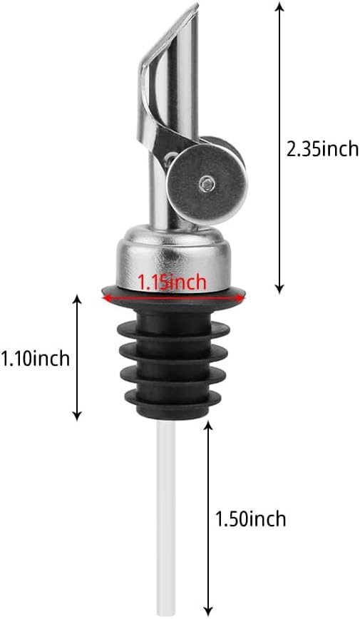 Olive Oil Spout, 2PCS Olive Oil Dispenser Spout, OKYUK Pour Spouts, Stainless Steel Automatic Opening & Closing Spout, Leak-Proof, for Olive Oil, Vinegar, Wine & Other Liquid Bottles (Gold* 2)
