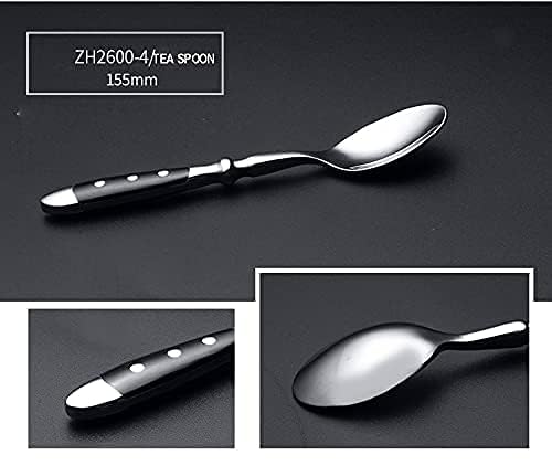 HOMECHAN 20-Piece Vintage Silverware Set with Black Bakelite Handles - Elegant Flatware for Home Kitchen & Special Occasions, Dishwasher Safe (Includes Forks, Spoons & Knives)