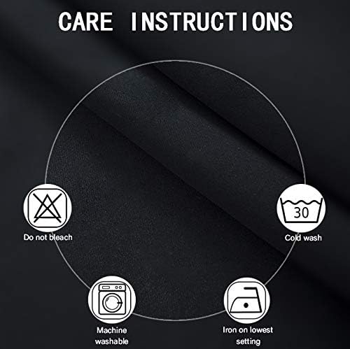 LEMOMO Blackout Curtains - Thermal Insulated Room Darkening Set of 2 Panels | 52 x 84 Inches - Black