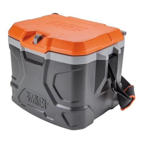 Klein Tools 80068 Cooler with Tumbler Kit with a 17-Quart Hard Cooler, 20-ounce Tumbler, and Bottle Opener, 3-Piece