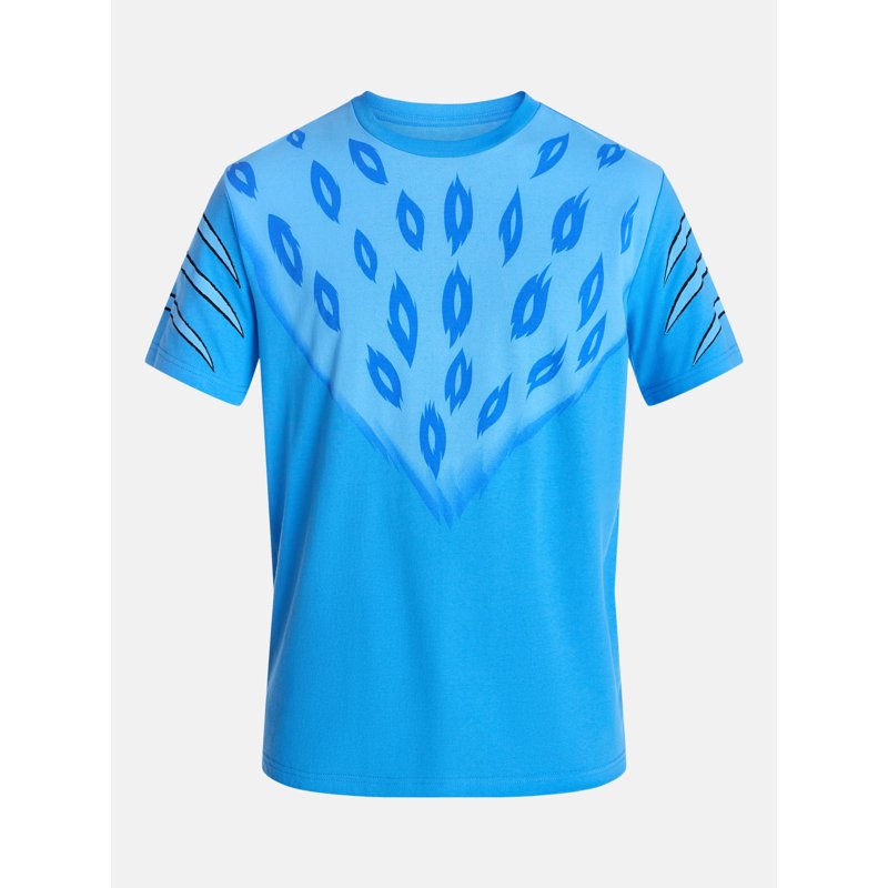 Men's K Pop Demon Hunters Derpy Graphic Tee & Beanie Set - Blue, L