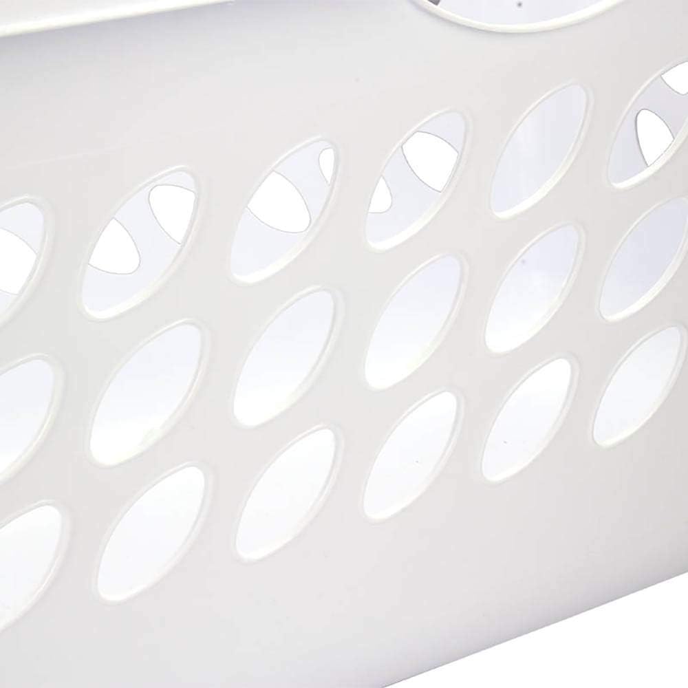Sterilite Ultra Laundry Basket - Durable White Design with Comfortable Titanium Handles
