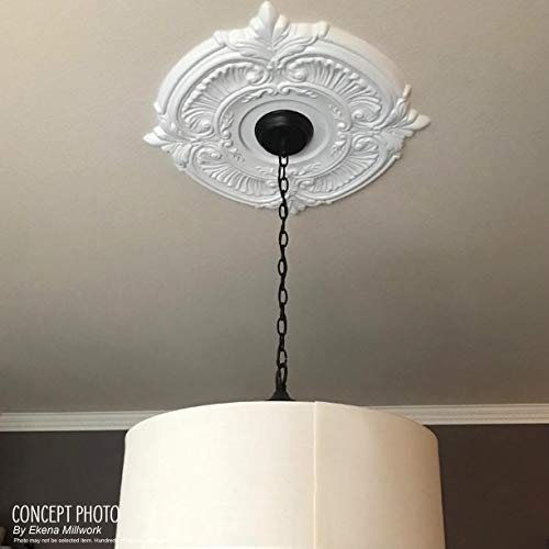 Ekena Millwork CMP13AT Attica Thermoformed PVC Ceiling Medallion (Fits Canopies up to 5"), 13"OD x 3 1/2"ID x 3/4"P
