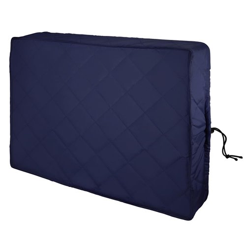 PAMISO Indoor Air Conditioner Cover, 28 X 20 X 3.57 Inch AC Unit Dark Blue Cover for Inside with Thick Elastic Strap