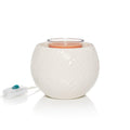 Yankee Candle Scenterpiece Vanilla Mia Wax Warmer, Easy MeltCup Compatible, Electric Flameless, Raised Yarn Weave Design, 6-Foot Cord