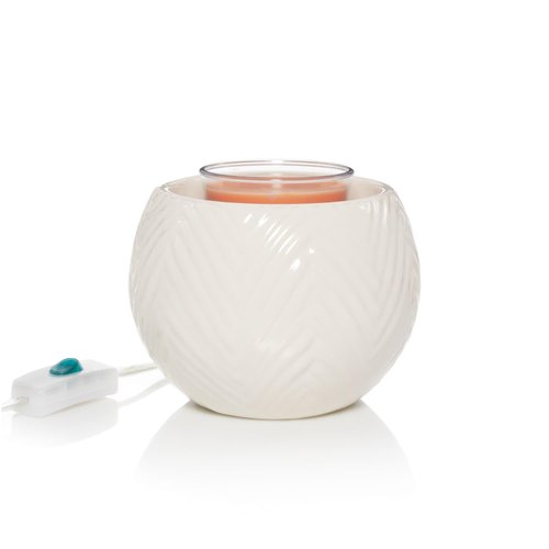 Yankee Candle Scenterpiece Vanilla Mia Wax Warmer, Easy MeltCup Compatible, Electric Flameless, Raised Yarn Weave Design, 6-Foot Cord