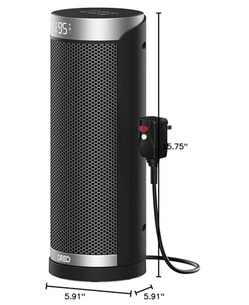 DREO Space Heater for Bathroom and Indoor, 70°Oscillating, 5 Modes, Remote for Home Bedroom, 12H Timer, with ALCI Safety Plug