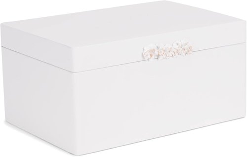 Cottage Garden Musical Jewelry Box - Ballerina White & Gold Tone | 7-Inch Plays Dance of The Sugar Plum Fairy