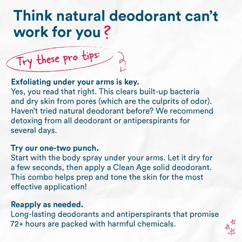 AHA Deodorant for Teens - Aluminum-Free & Sensitive Skin Safe