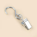Coideal Gutter Hooks - 40 Pcs Stainless Steel Curtain Clips for Indoor/Outdoor String Lights | Silver