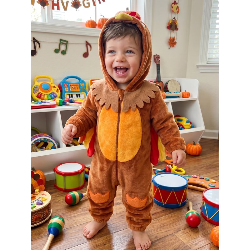 Toddler Baby Girl Boy Thanksgiving Turkey Costume Brown 2-3 Years