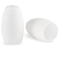 Kira Home Coast 7" Set of 2 Frosted Glass Shades, Satin White Oval Replacement Glass Globes, 1-5/8" Fitter Opening for Threaded Medium Base Socket, 7.5" x 4.5"