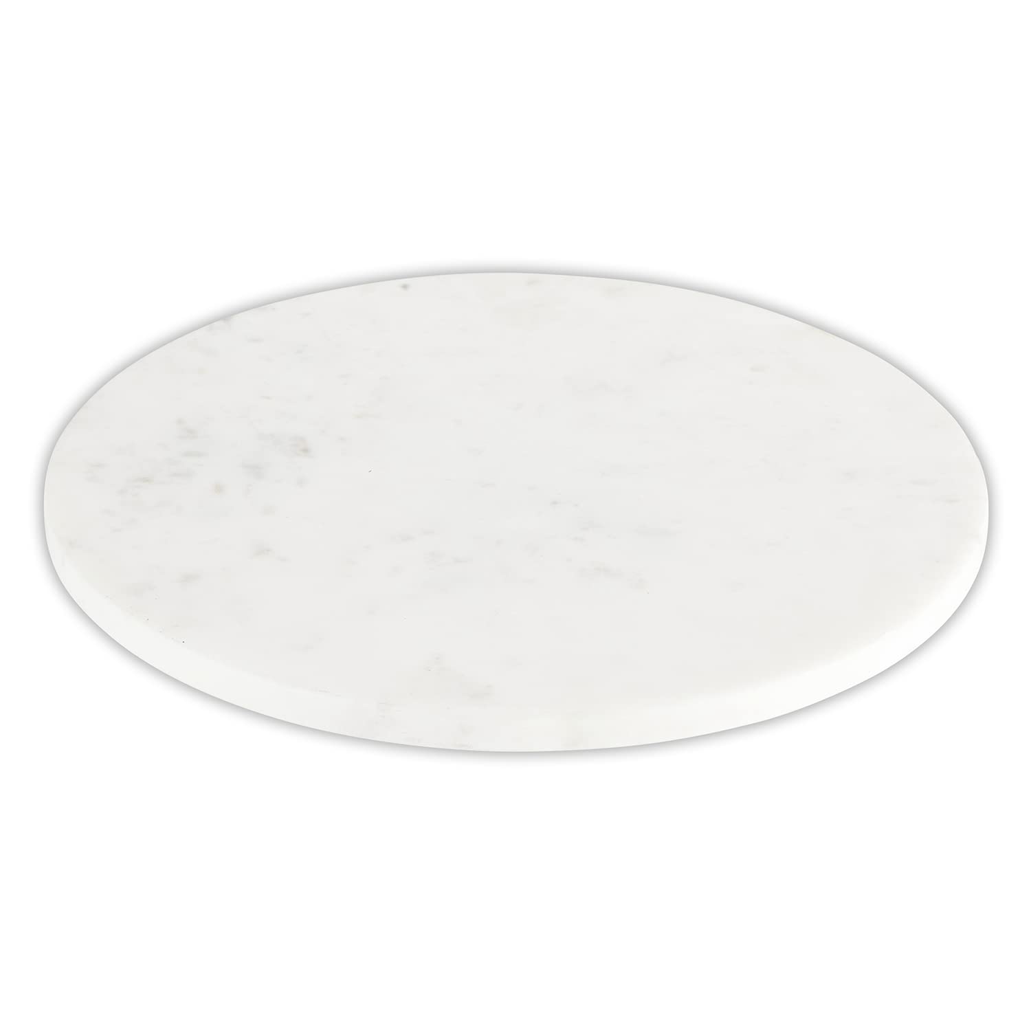 Santa Barbara Design Studio Table Sugar Marble Lazy Susan, 14-Inch Diameter, White
