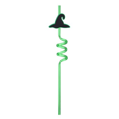 24Pcs Wicked Party Favors, Wicked Party Decorations, Wicked Birthday Decorations Supplies, Reusable Plastic Wicked Theme Straws for Halloween Christmas