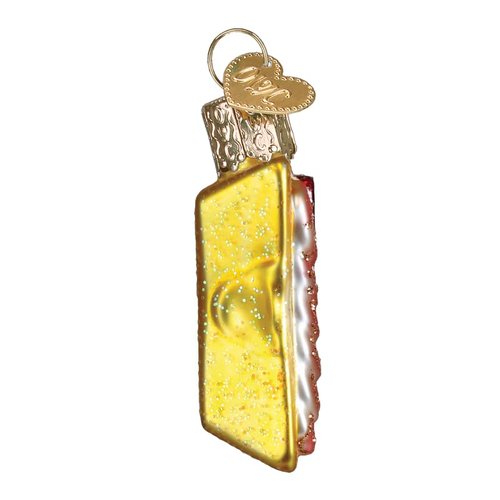 Old World Christmas Pack of Bacon Glass Blown Ornament for Christmas Tree, Handcrafted Holiday Decoration, Food - Breakfast Collection
