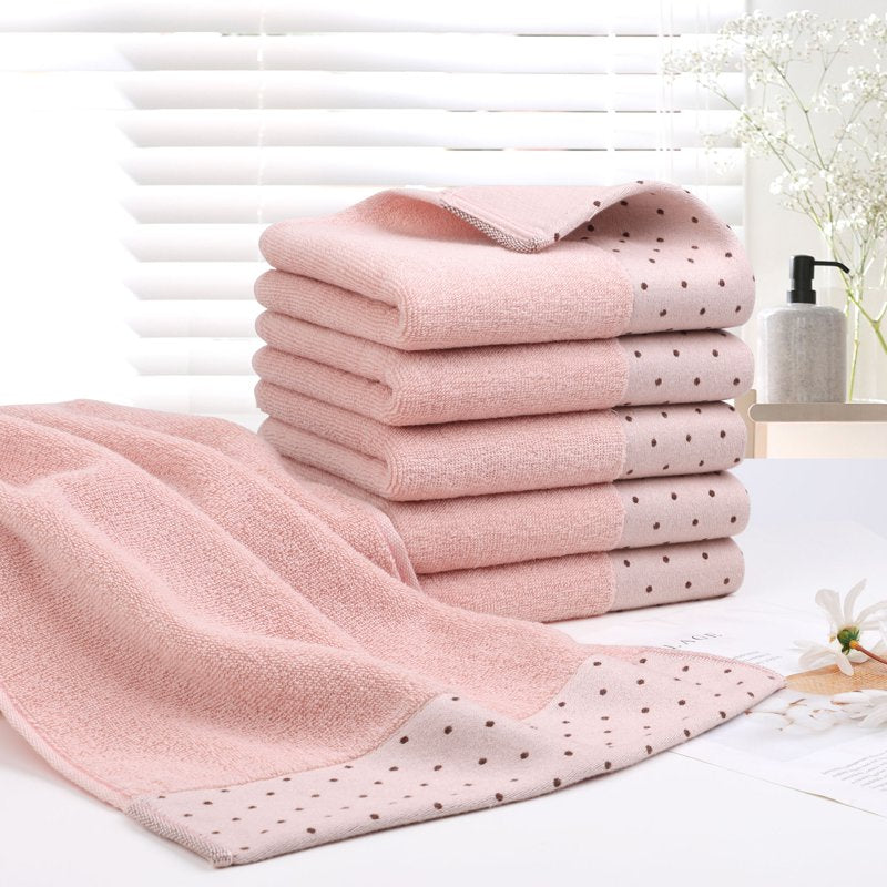 Misty Rose Cotton 600 GSM Hand Towel Set - 14 x 30 Inches, 6 Pack