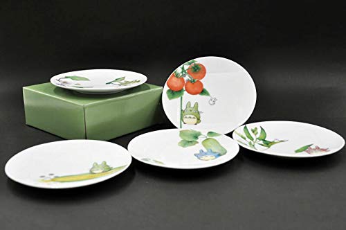 Noritake x Studio Ghibli Neighbor Totoro 6.1 Inches Diameter Appetizer Plates Set of 5 Vegetable Series VF9931A1704-15