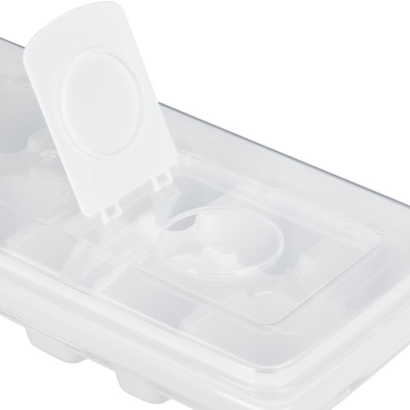 Ice Cube Tray with 14 Molds and Removable Lid - Single