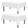 Romanstile 6 Pack White Round Tablecloth 108 Inch, Reusable and Washable Circle Table Clothes, Stain Resistant Polyester Fabric Table Cover for Wedding, Party, Banquet, Gathering