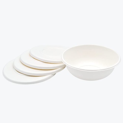4.7 Inches Disposable Food Serving Bowl Lids| Heavy-Duty,100% Biodegradable | Made of Plant Based Sugarcane Fibers | Compostable lids for hot and cold Meals | Pack of 900