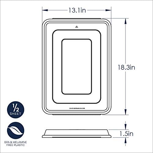 Nordic Ware Half Sheet Cover - Clear, 13 x 18 Inch Size for Perfect Food Storage